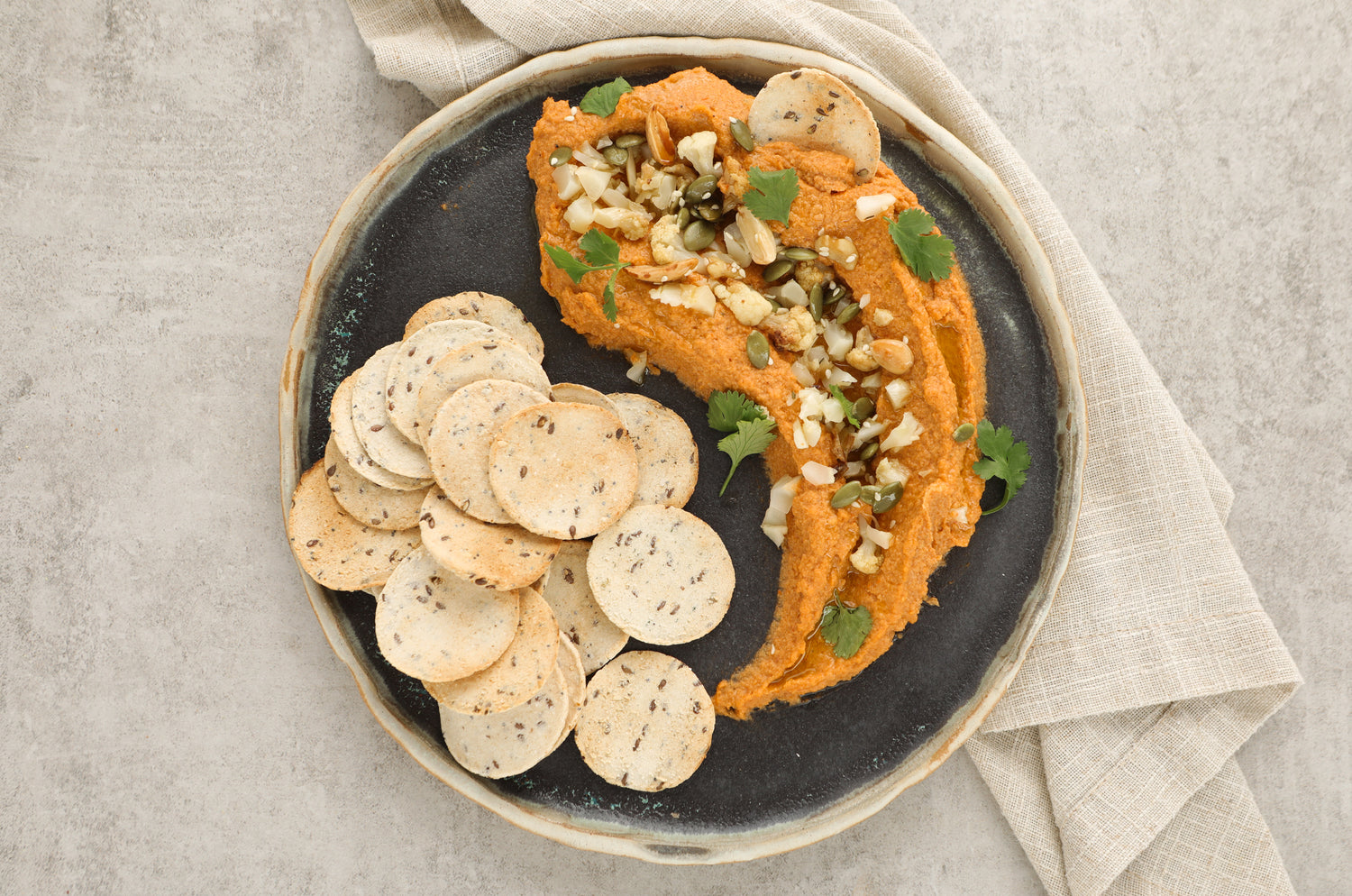 DIP DE COLIFLOR Y SEMILLAS