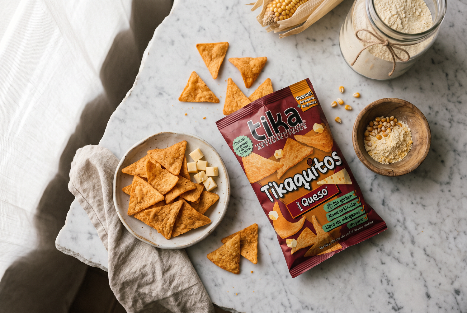 ¡Logramos snacks veganos con sabor a queso!