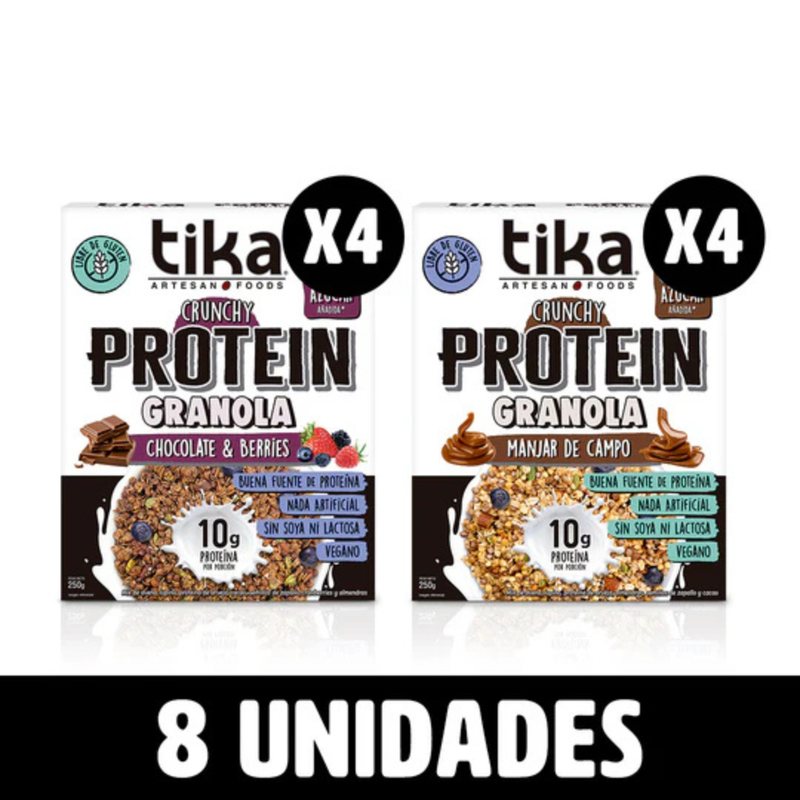 25% DCTO - Pack 8 Protein Granola Duo 250g