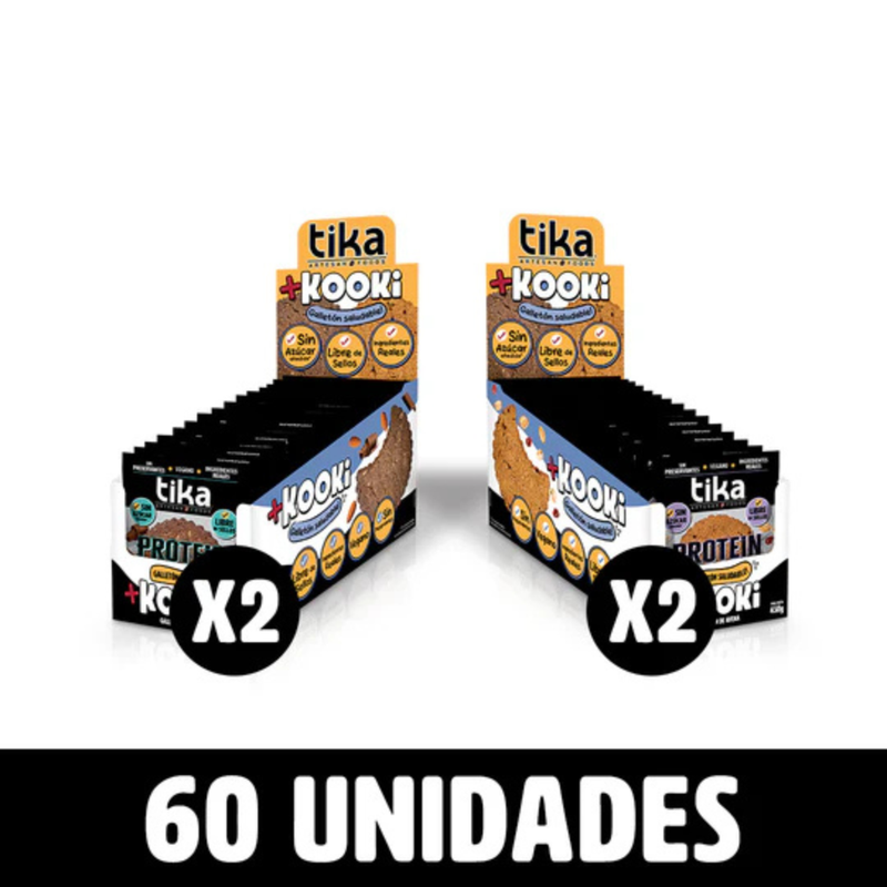 29% DCTO - Pack [15x4] Tika Protein Kooki Duo 30g x 60