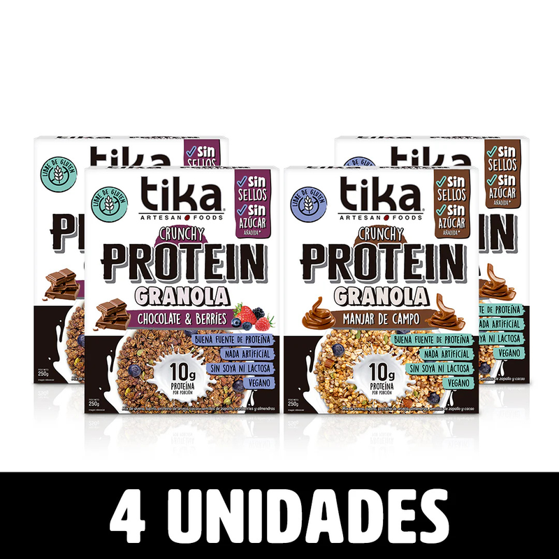 25% DCTO - Pack 4 Protein Granola Duo 250g