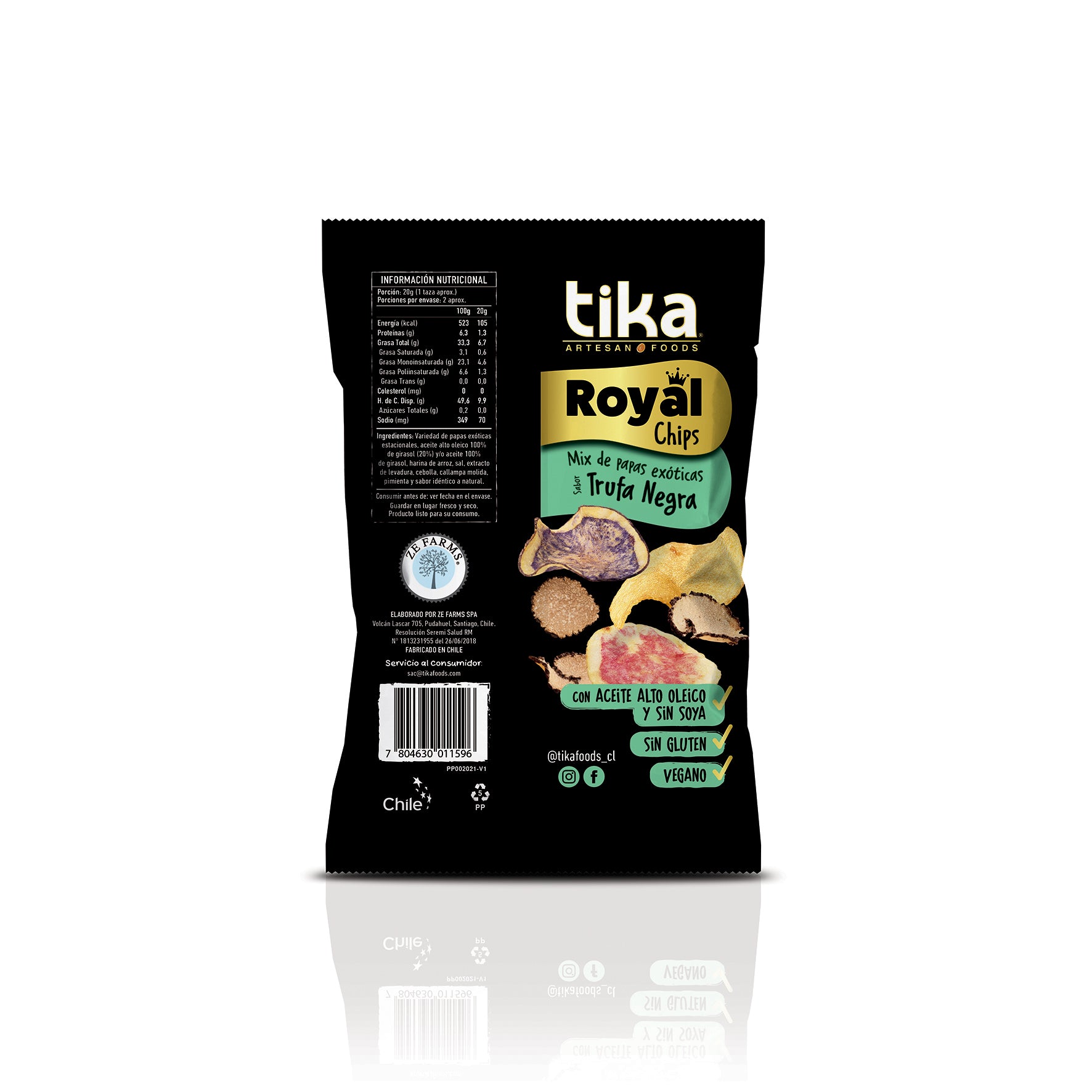 Tika Royal Chips Trufa Negra 35g