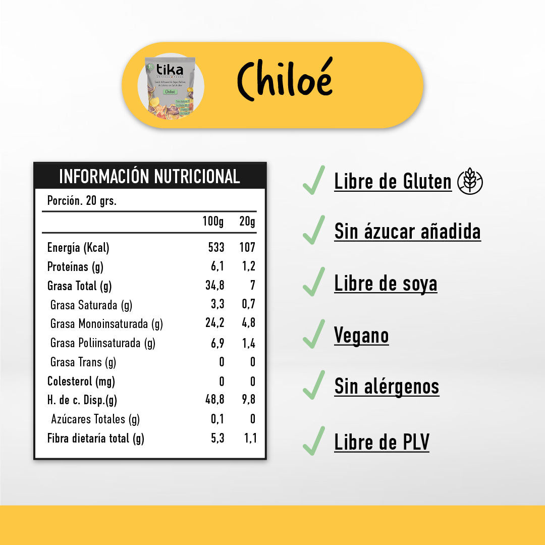 Tika Veggie Chips Chiloé 150g