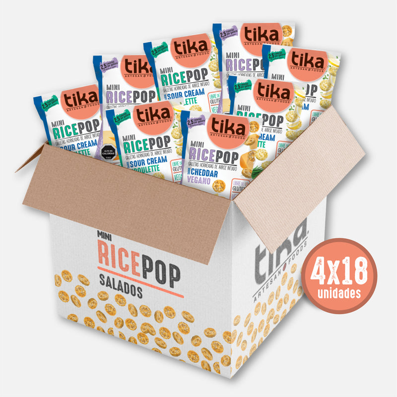 Pack 72 Colaciones Mini Rice Pop Salados - 15% OFF