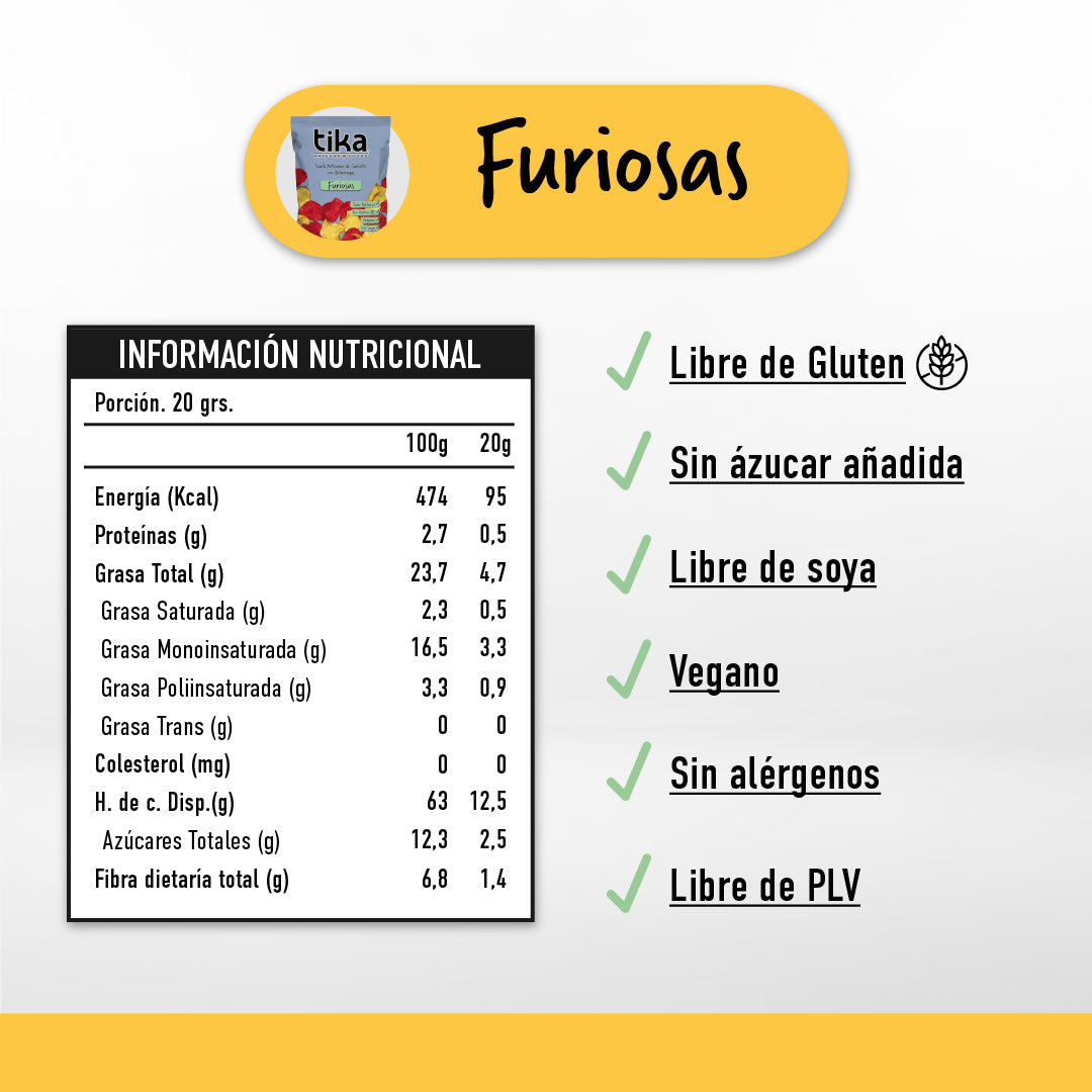 Tika Veggie Chips Furiosas 150g