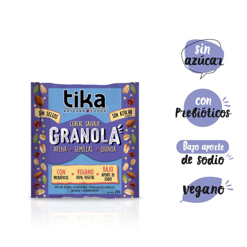 Cereal Salvaje Avena - Semillas - Quinoa 20g x 21 unidades - 30% OFF