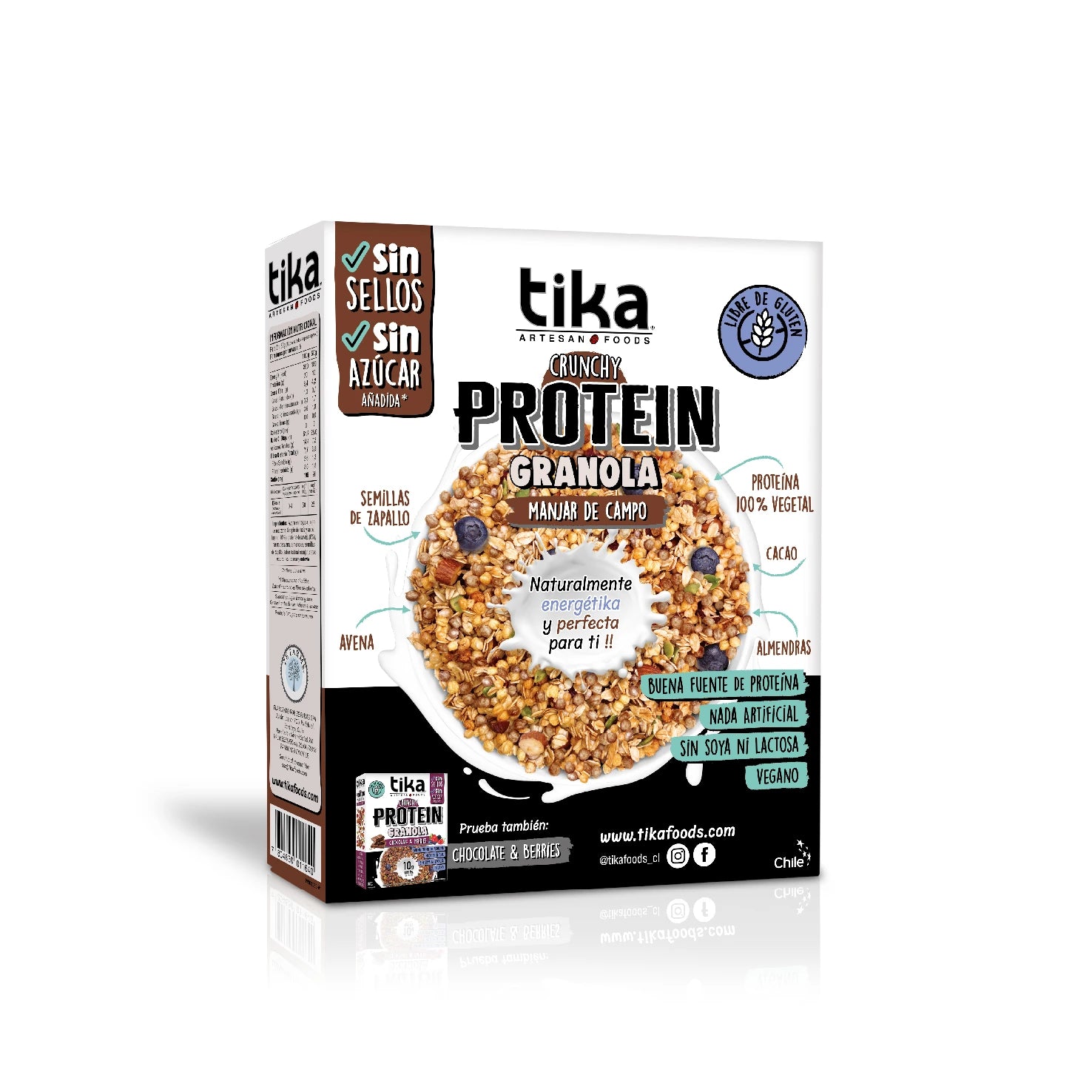 Pack 14 Tika Protein Granola Crunchy Manjar de Campo 250g