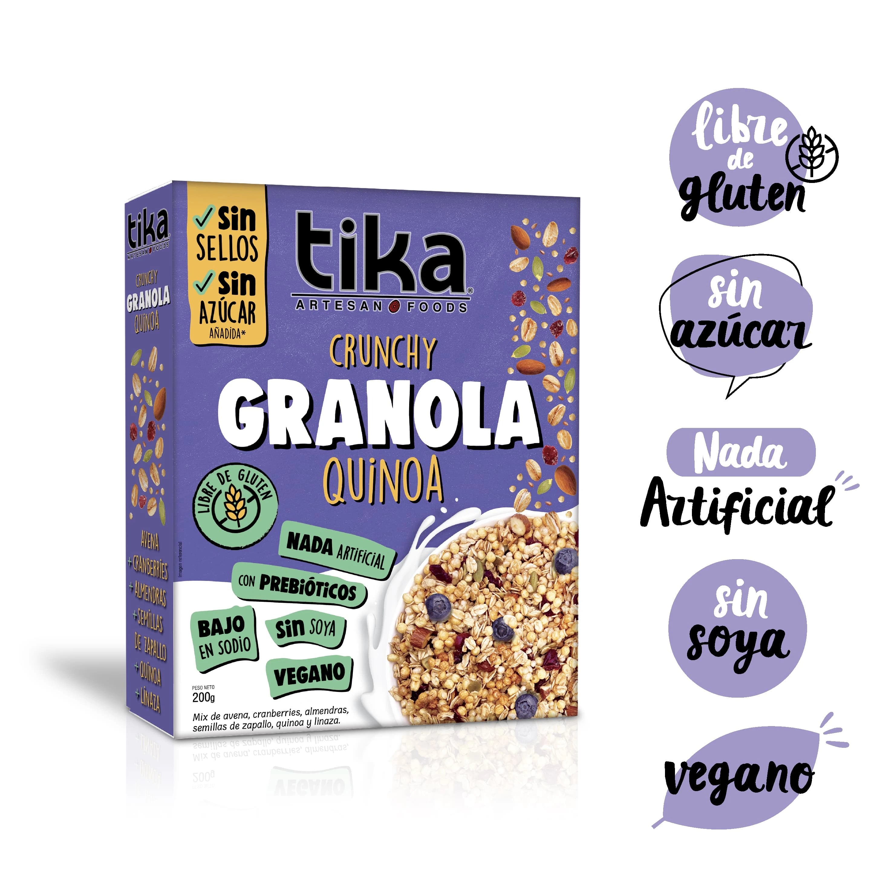 Pack 12 Tika Granola Crunchy Granola 200g