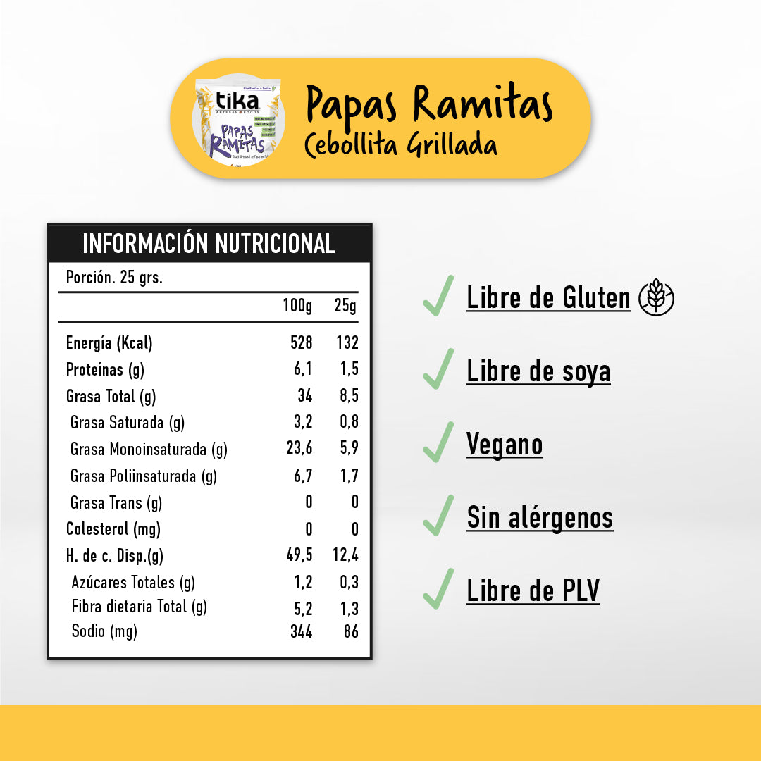 Tika Papas Ramitas Cebollita Grillada 35g