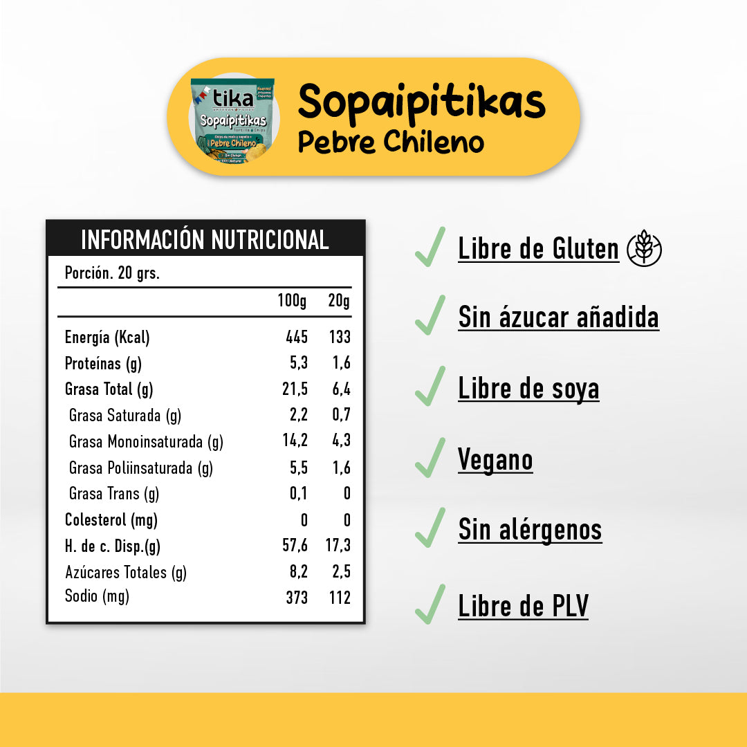Tika Sopaipitikas Pebre Chileno 140g