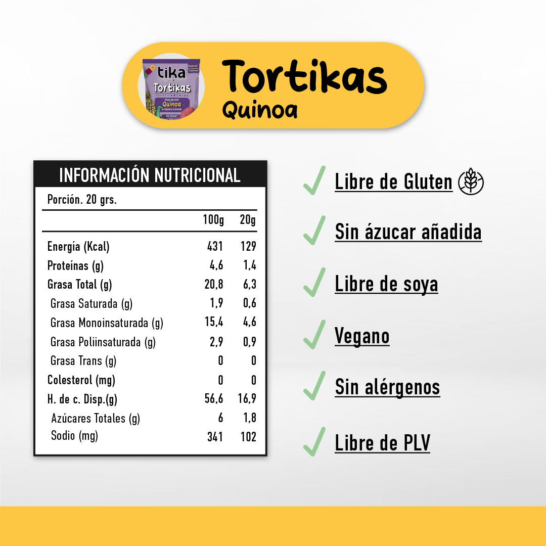 Tika Tortika Quinoa & Sésamo Tostado 180g