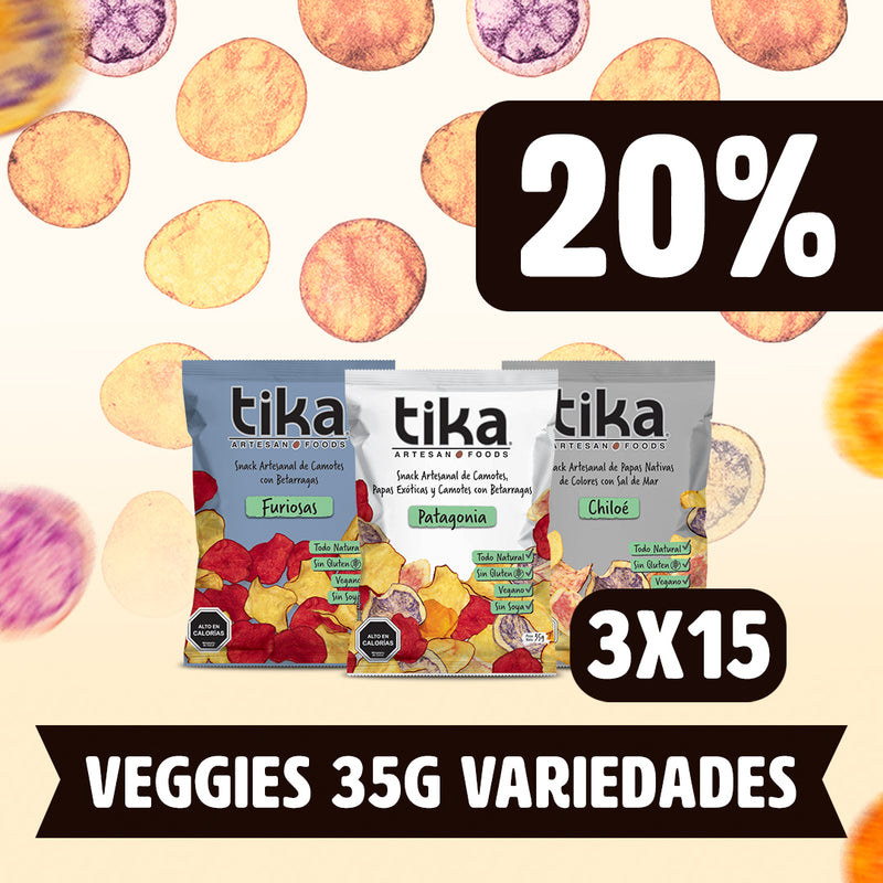 20% DCTO - Pack x45 Tika Veggie Chips 35g