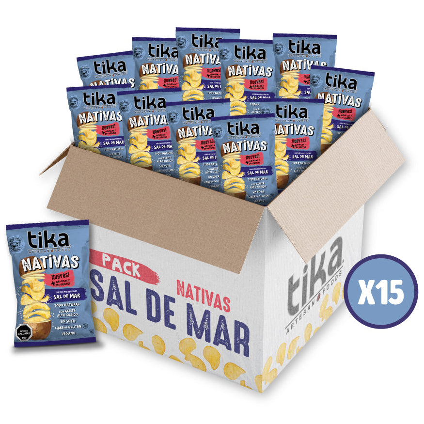 Tika Nativas Sal de Mar 35g x 15 unidades