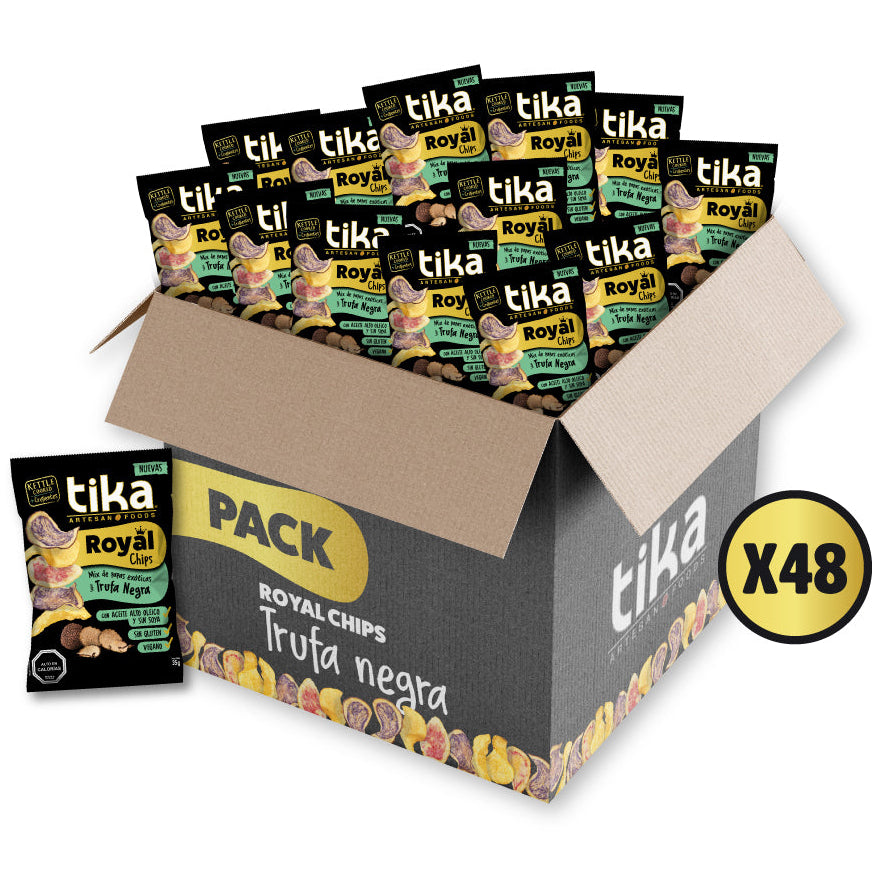 Tika Royal Chips Trufa Negra 35g x 48 unidades