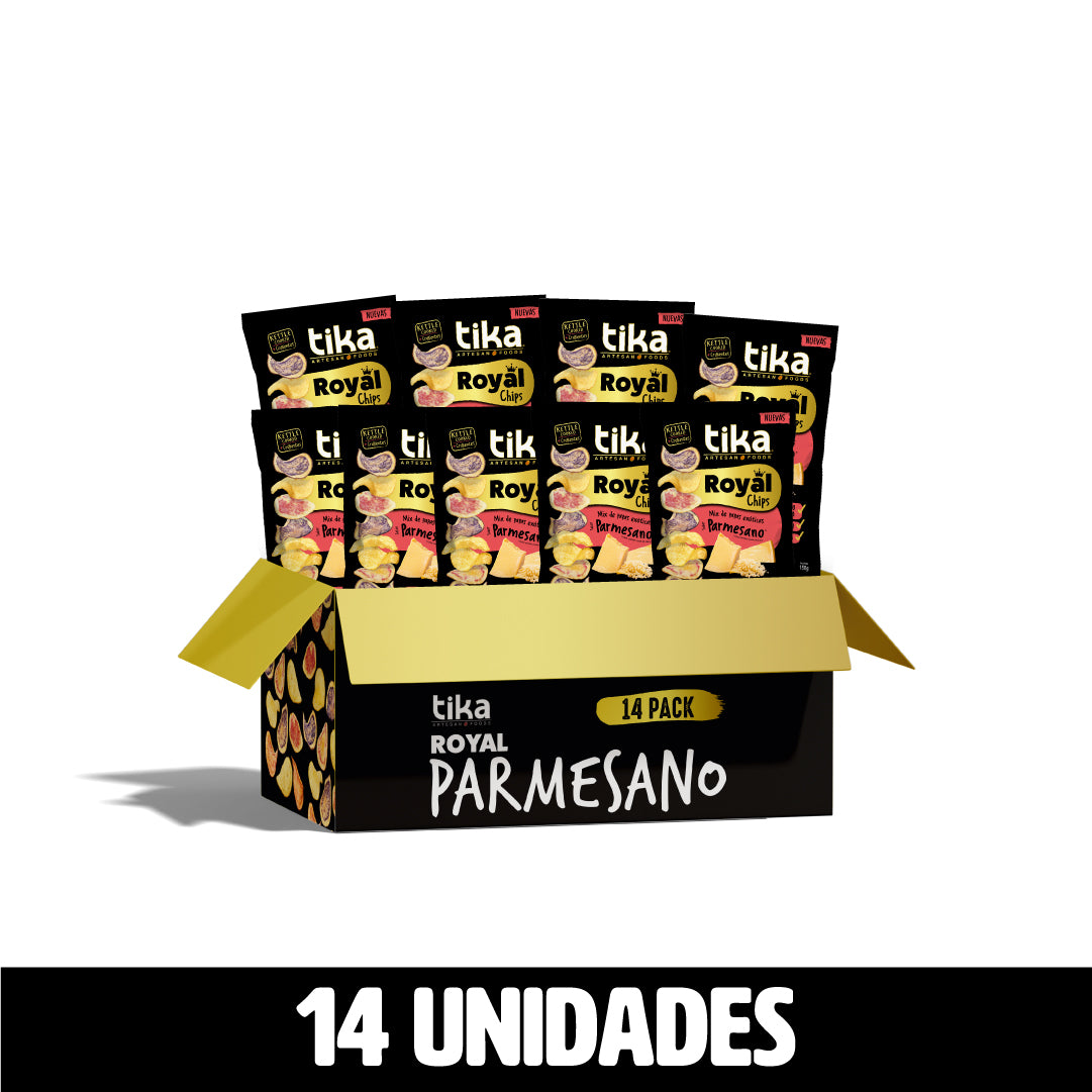 Pack 14 Tika Royal Chips Parmesano 150g