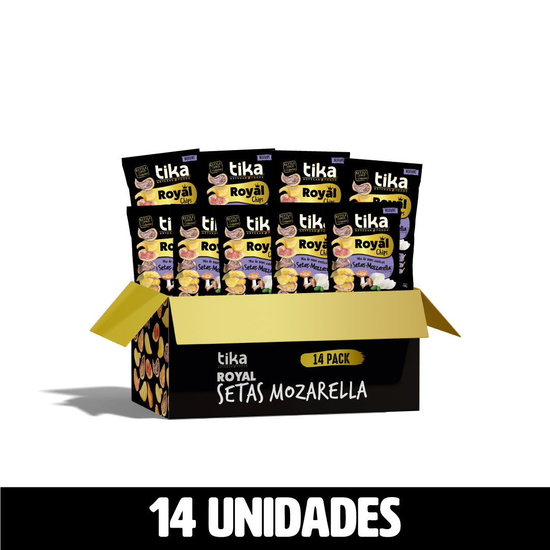 Pack 14 Tika Royal Chips Setas-Mozarella 150g