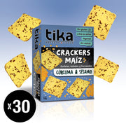 Tika Crackers Cúrcuma & Sésamo 140g x 30 unidades