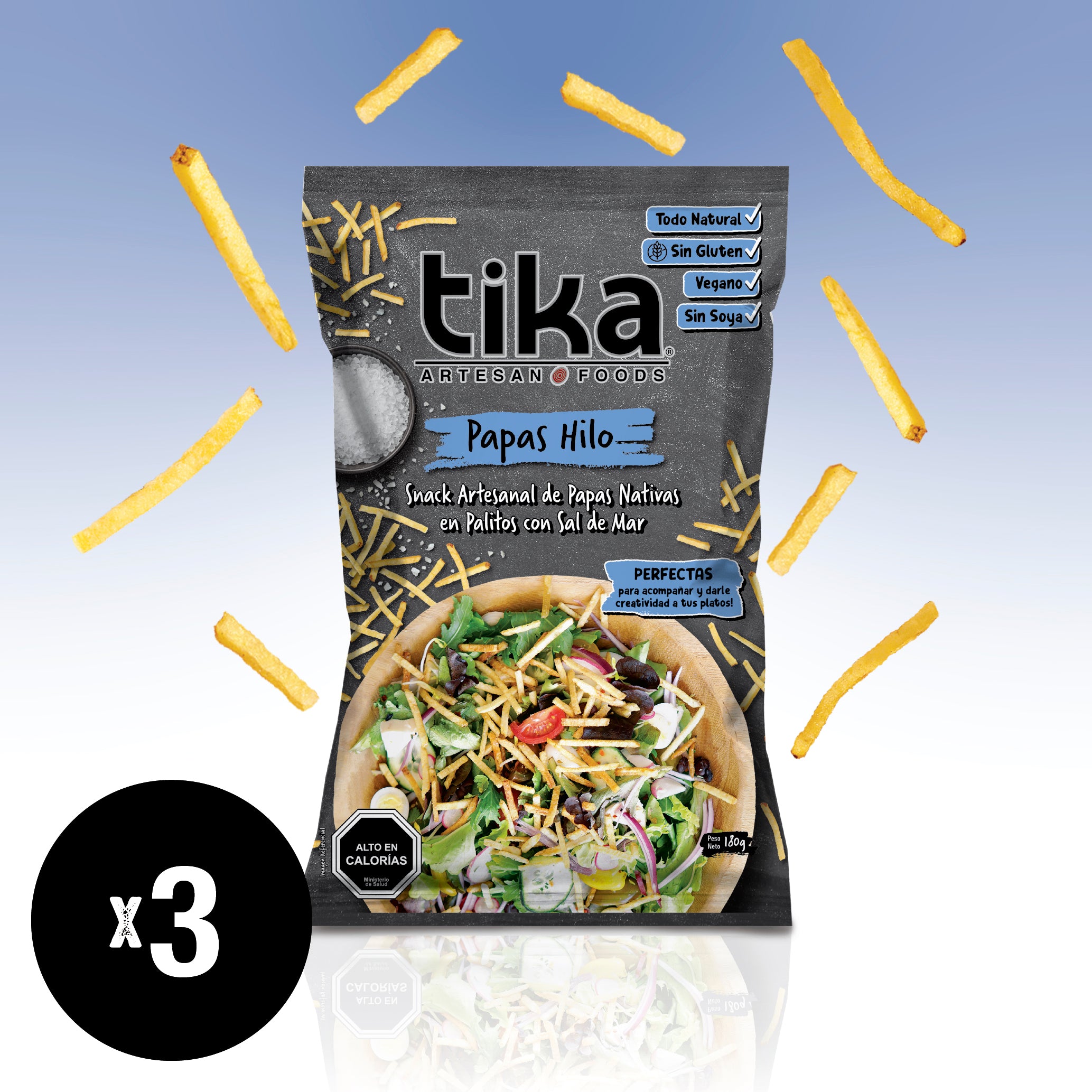 Tika Papas Hilo 180g x 3 unidades