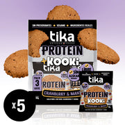 Pack 15 Galletones Tika Kooki Protein Cranberry & Maní