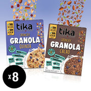 Pack 8 Tika Granola Crunchy Duo 200g