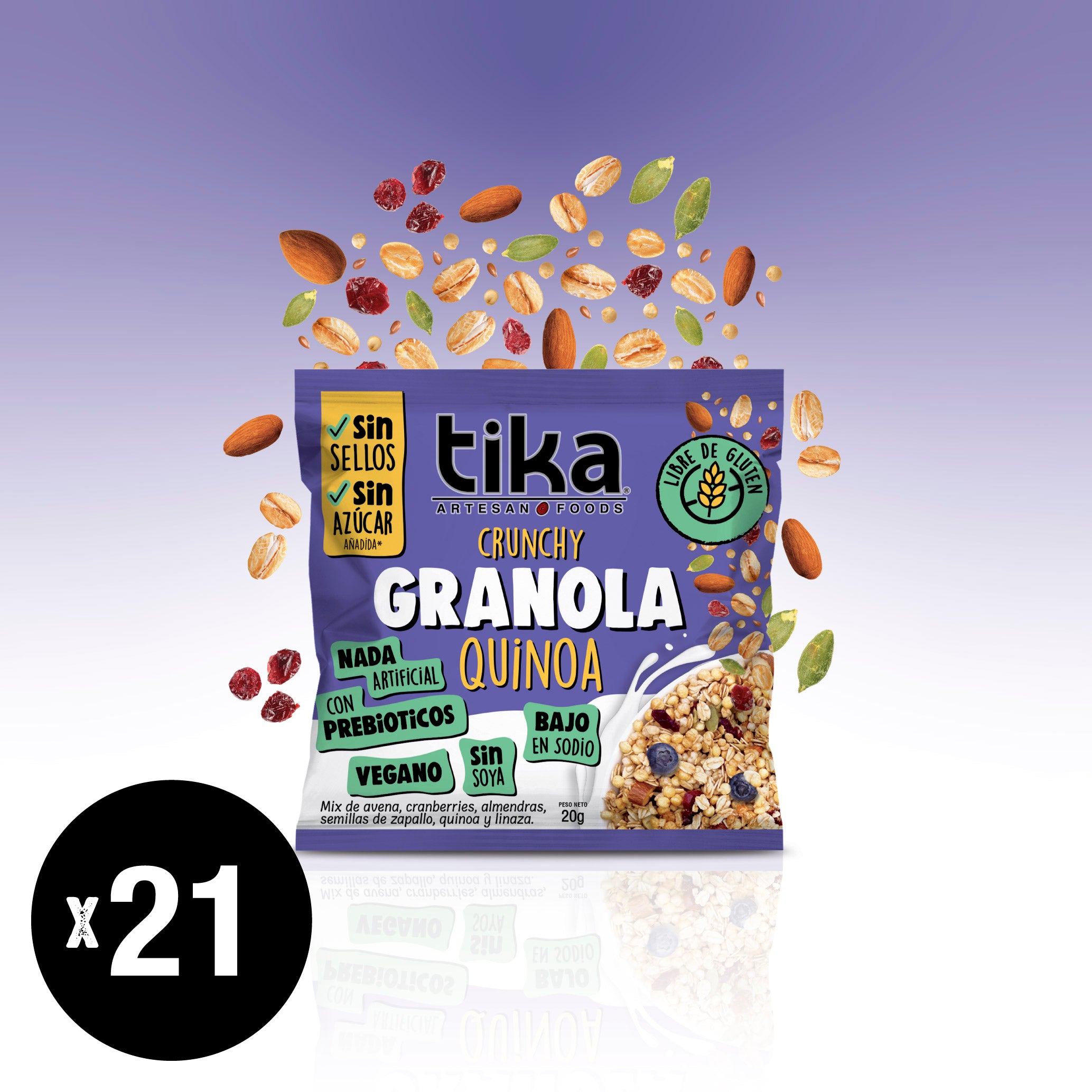 Tika Granola Quinoa 20g x 21 Colaciones