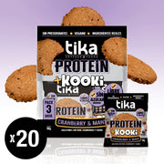 Pack 60 Galletones Tika Kooki Protein Cranberry & Maní