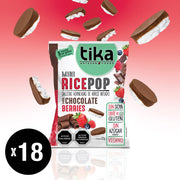 Tika Mini Rice Pop Chocolate Berries 22g x 18 unidades