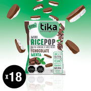 Tika Mini Rice Pop Chocolate Menta 22g x 18 Colaciones