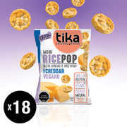Tika Mini Rice Pop Cheddar Vegano 15g x 18 Colaciones