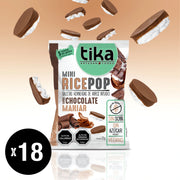 Tika Mini Rice Pop Chocolate Manjar 22g x 18 Colaciones