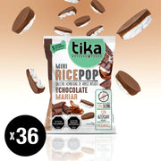 Tika Mini Rice Pop Chocolate Manjar 22g x 36 Colaciones