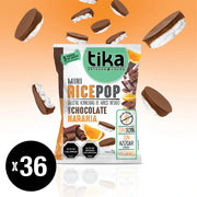 Tika Mini Rice Pop Chocolate Naranja 22g x 36 Colaciones