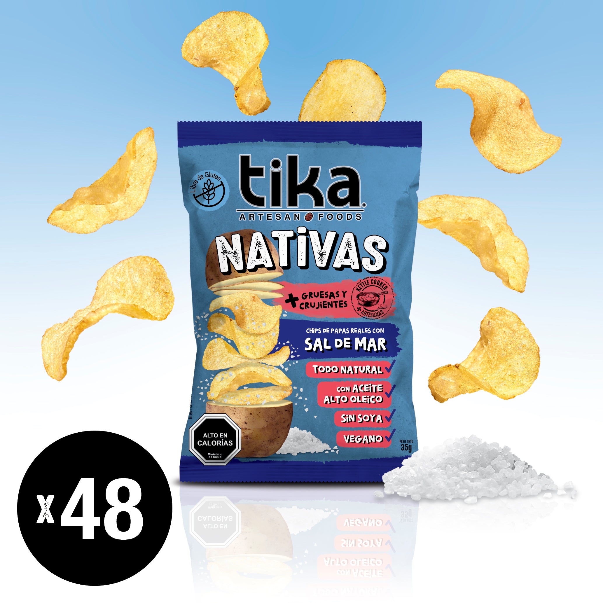 Tika Nativas Sal de Mar 35g x 48 Colaciones