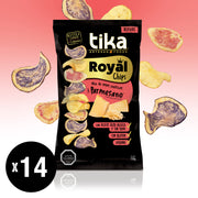 Tika Royal Chips Parmesano 150g x 14 Unidades