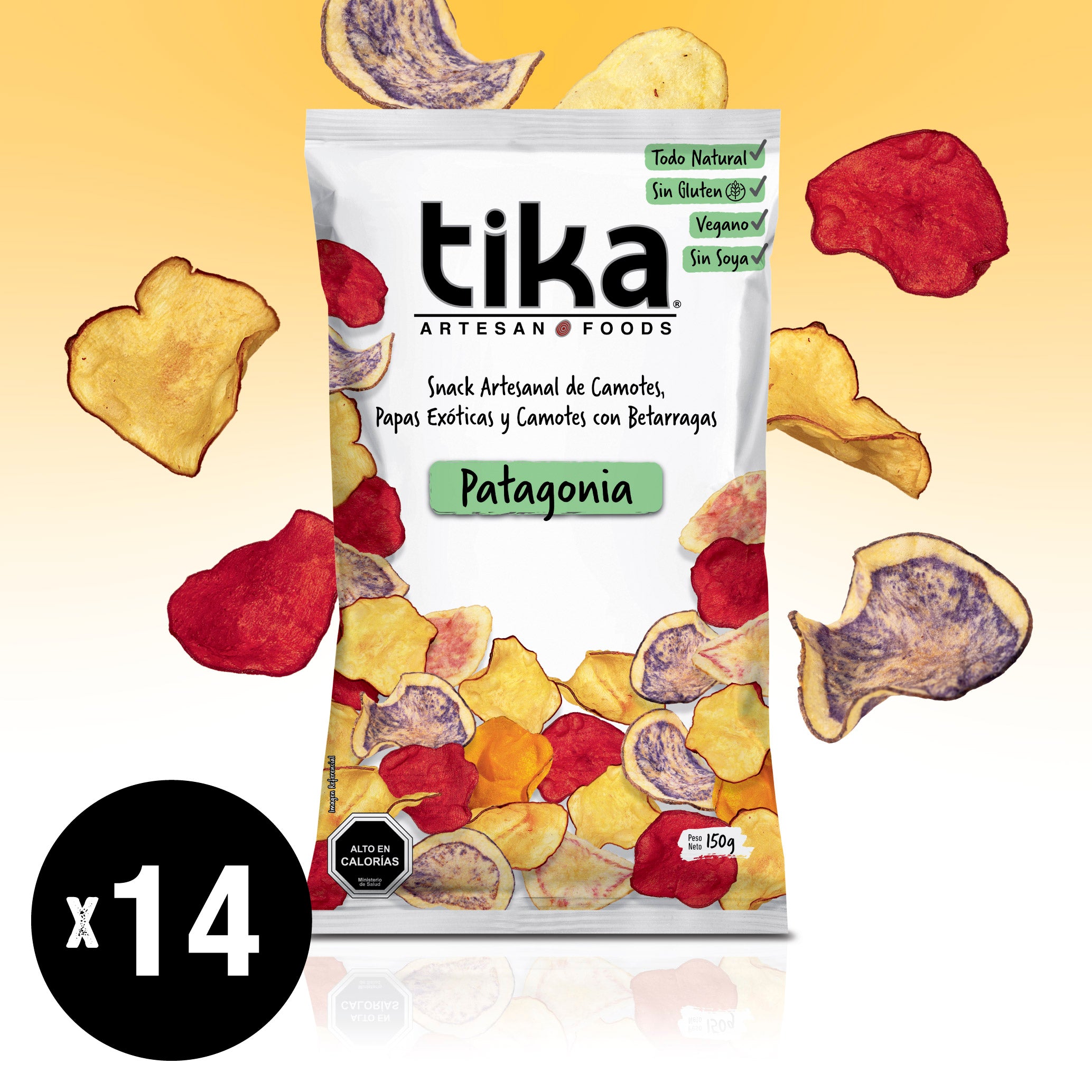 Tika Veggie Chips Patagonia 150g x 14 Unidades