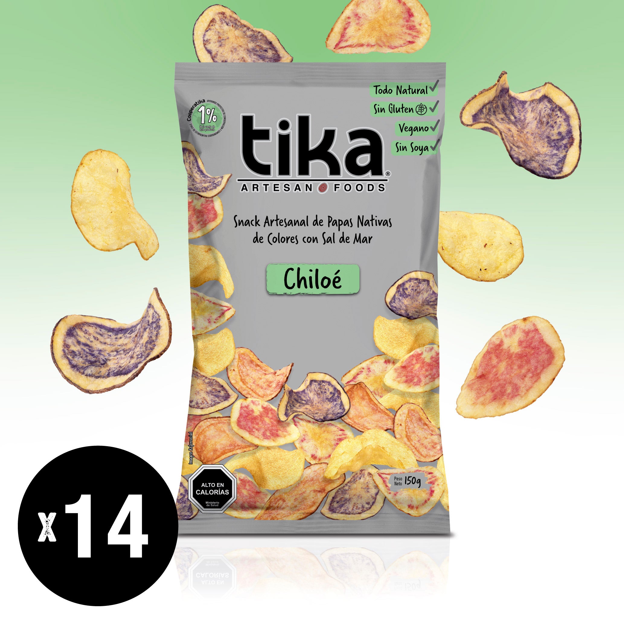 Tika Veggie Chips Chiloé 150g x 14 Unidades