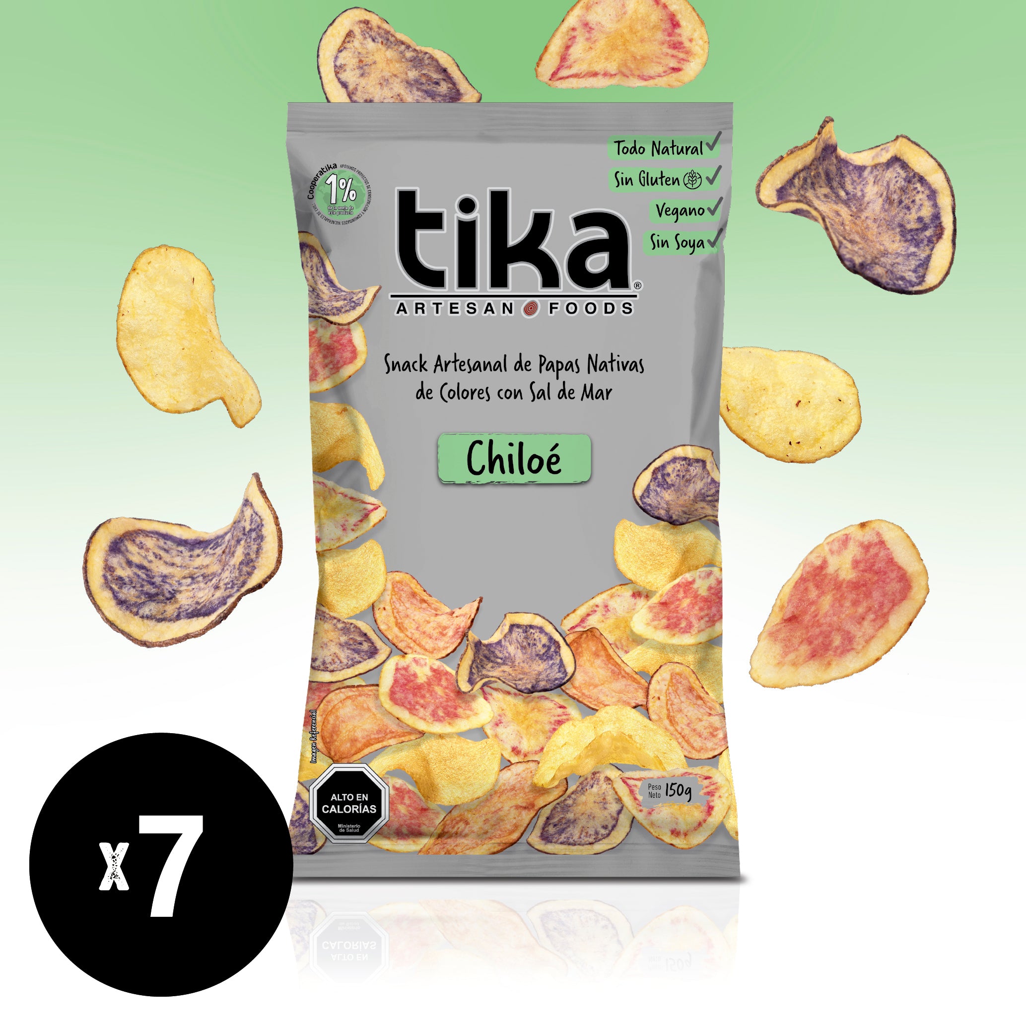 Tika Veggie Chips Chiloé 150g x 7 Unidades