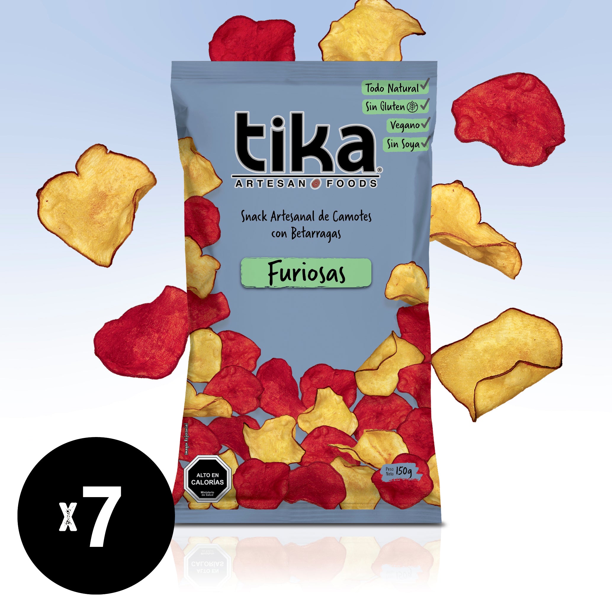 Tika Veggie Chips Furiosas 150g x 7 Unidades