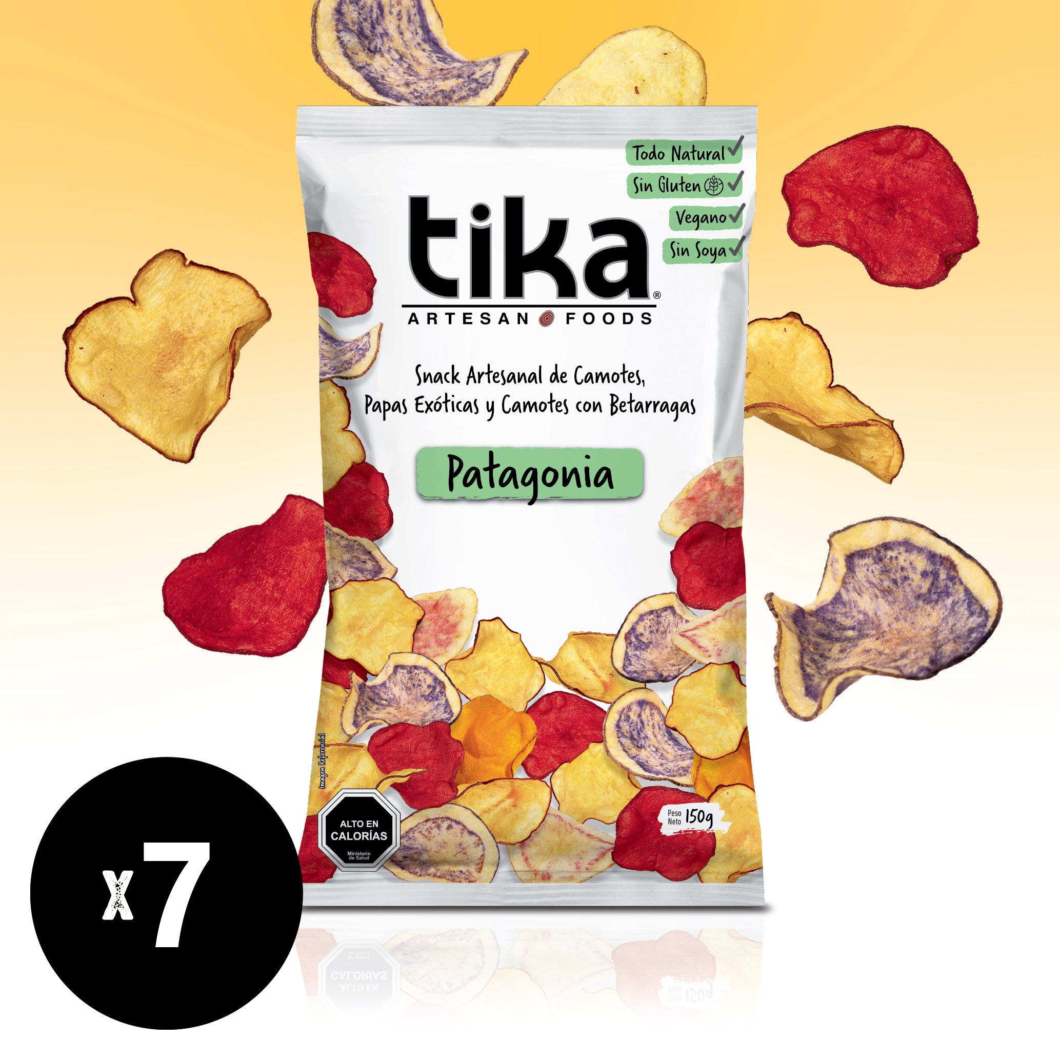 Tika Veggie Chips Patagonia 150g x 7 Unidades