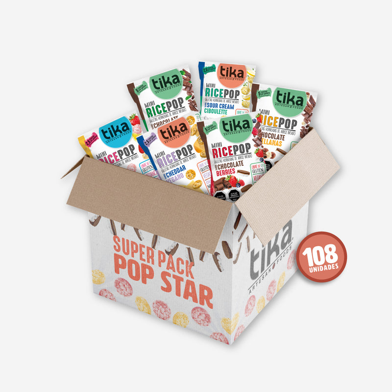 25% DCTO - Super Pack Pop Star 108 Mini Rice [6 sabores] [XL]