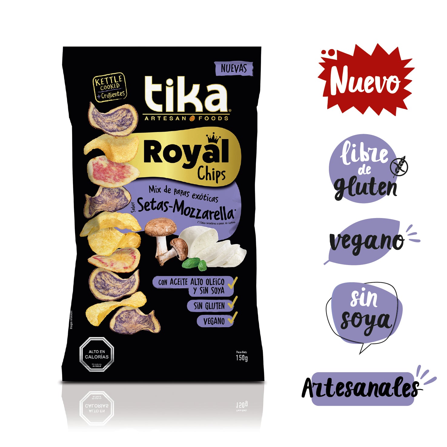 Tika Royal Chips Setas Mozzarella 150g