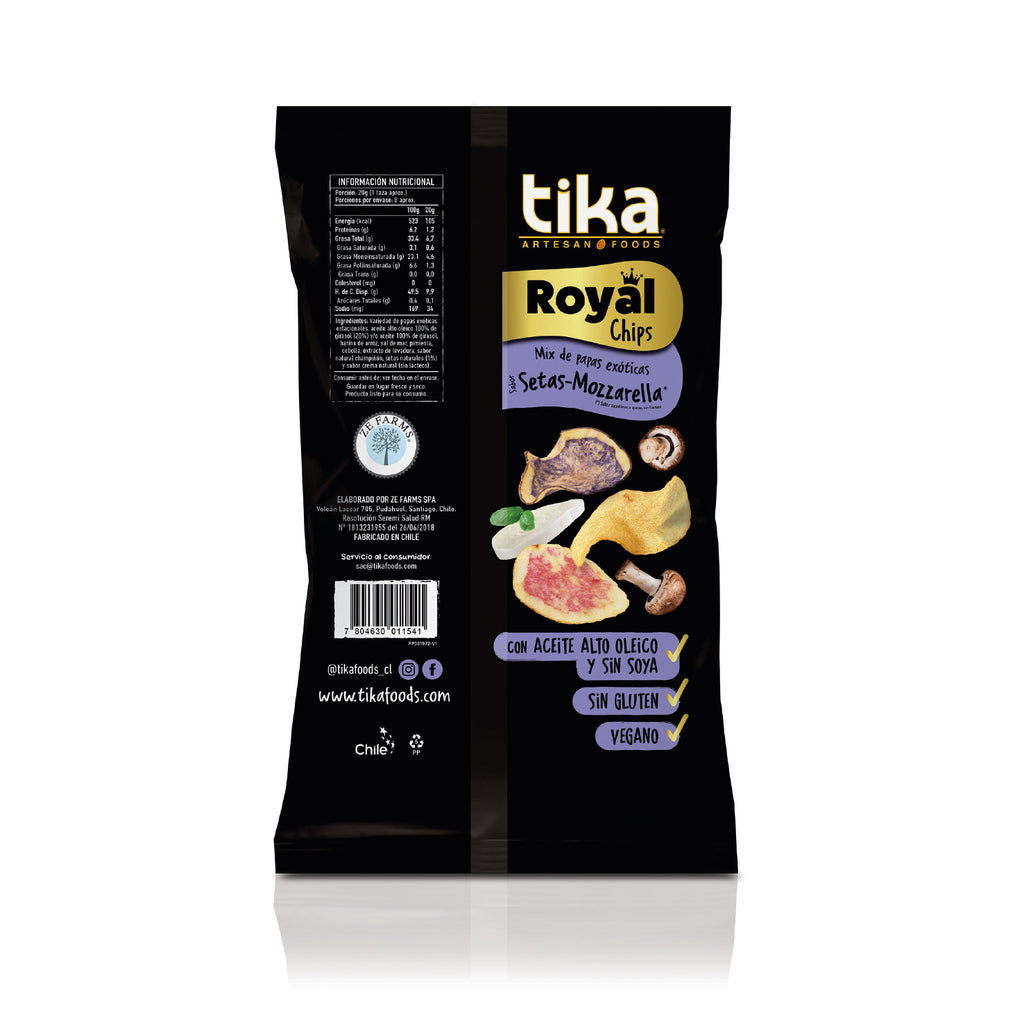 Tika Royal Chips Setas - Mozzarella 150g