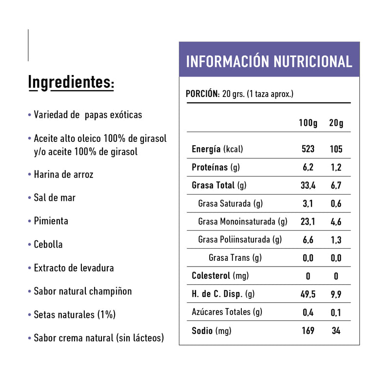 Tika Royal Chips Setas - Mozzarella 150g