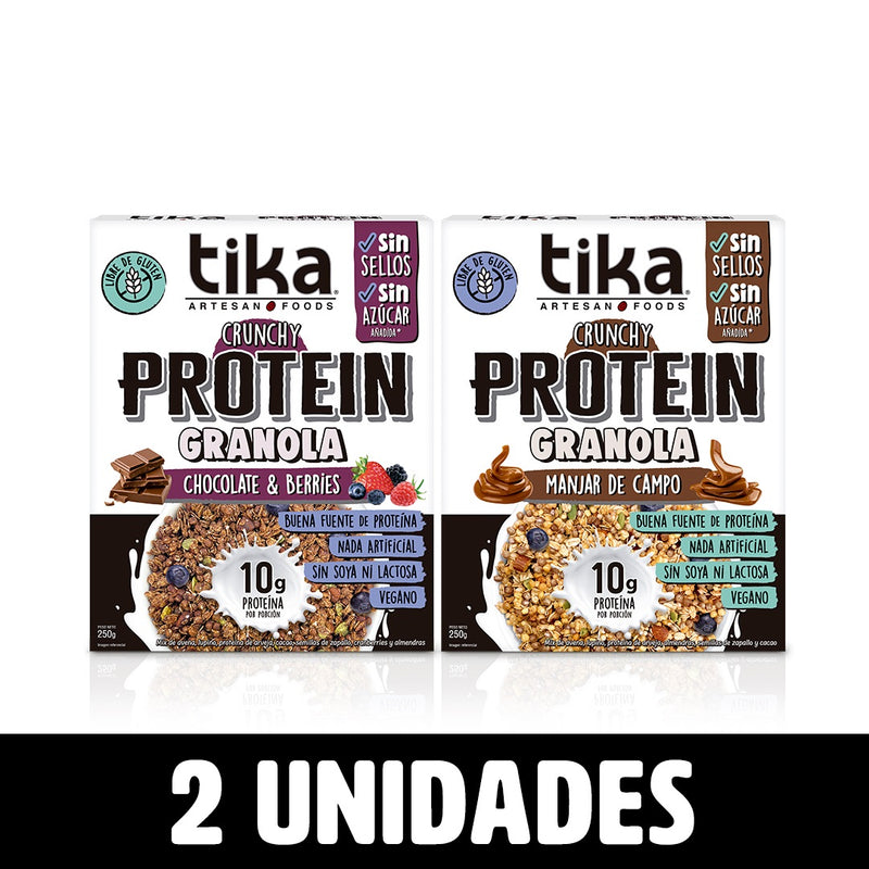 25% DCTO - Pack 2 Tika Protein Granola Duo 250g