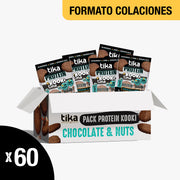 Pack 60 Galletones Tika Kooki Protein Chocolate & Nuts