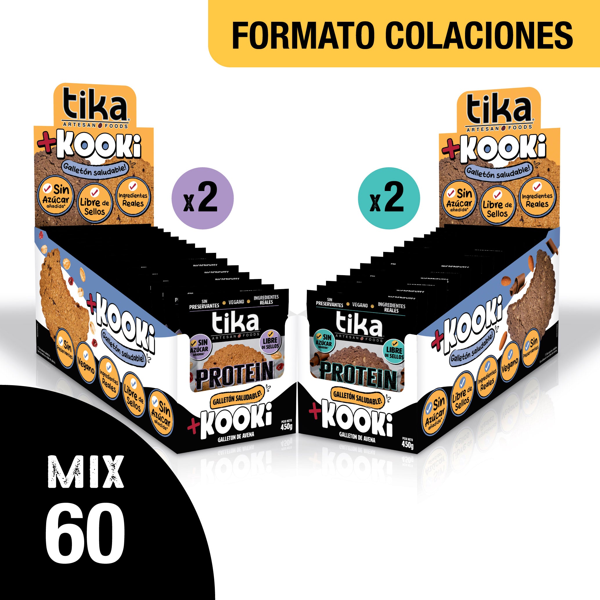 Pack [15x4] Tika Protein Kooki Duo 30g x 60