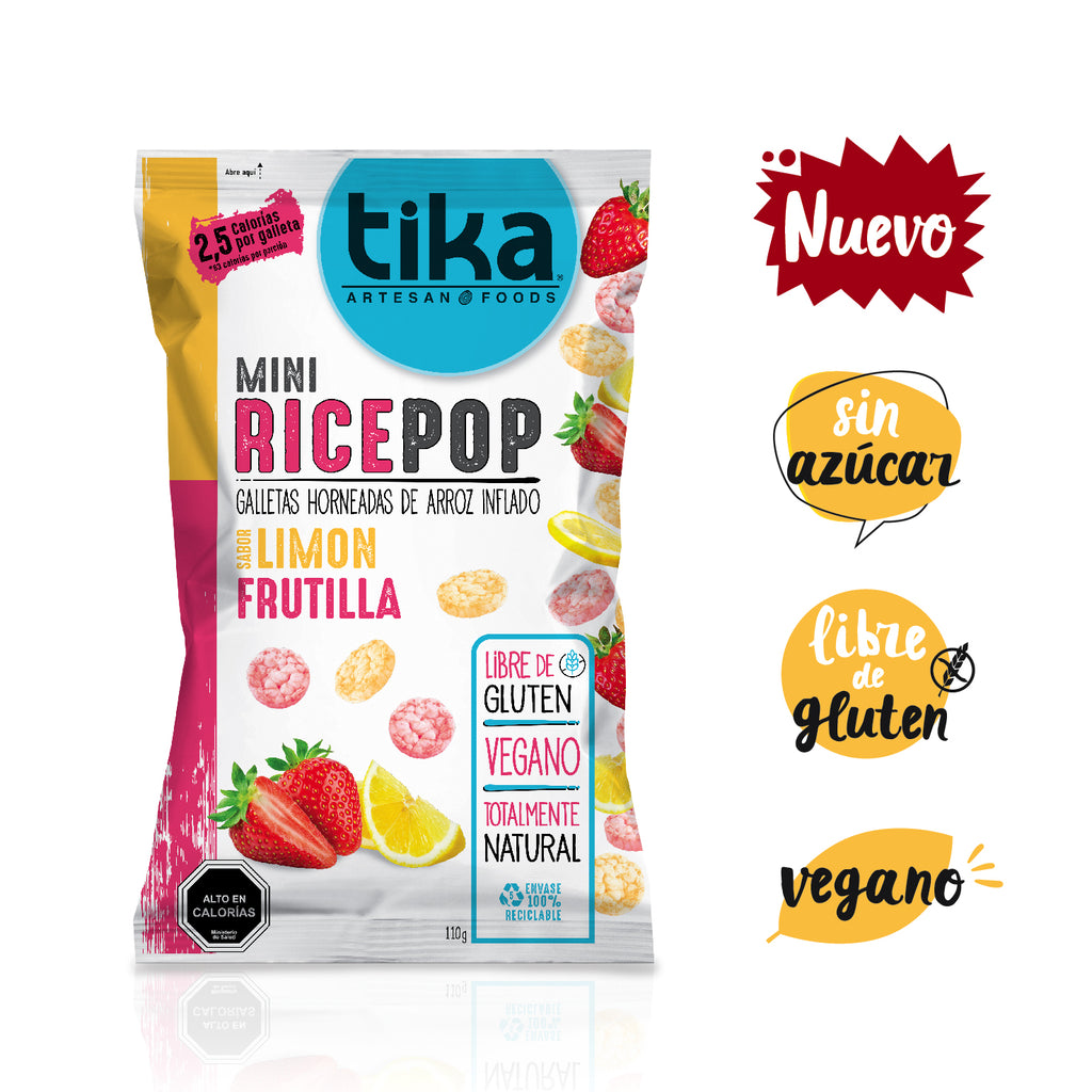 Tika Mini Rice Pop Limón Frutilla