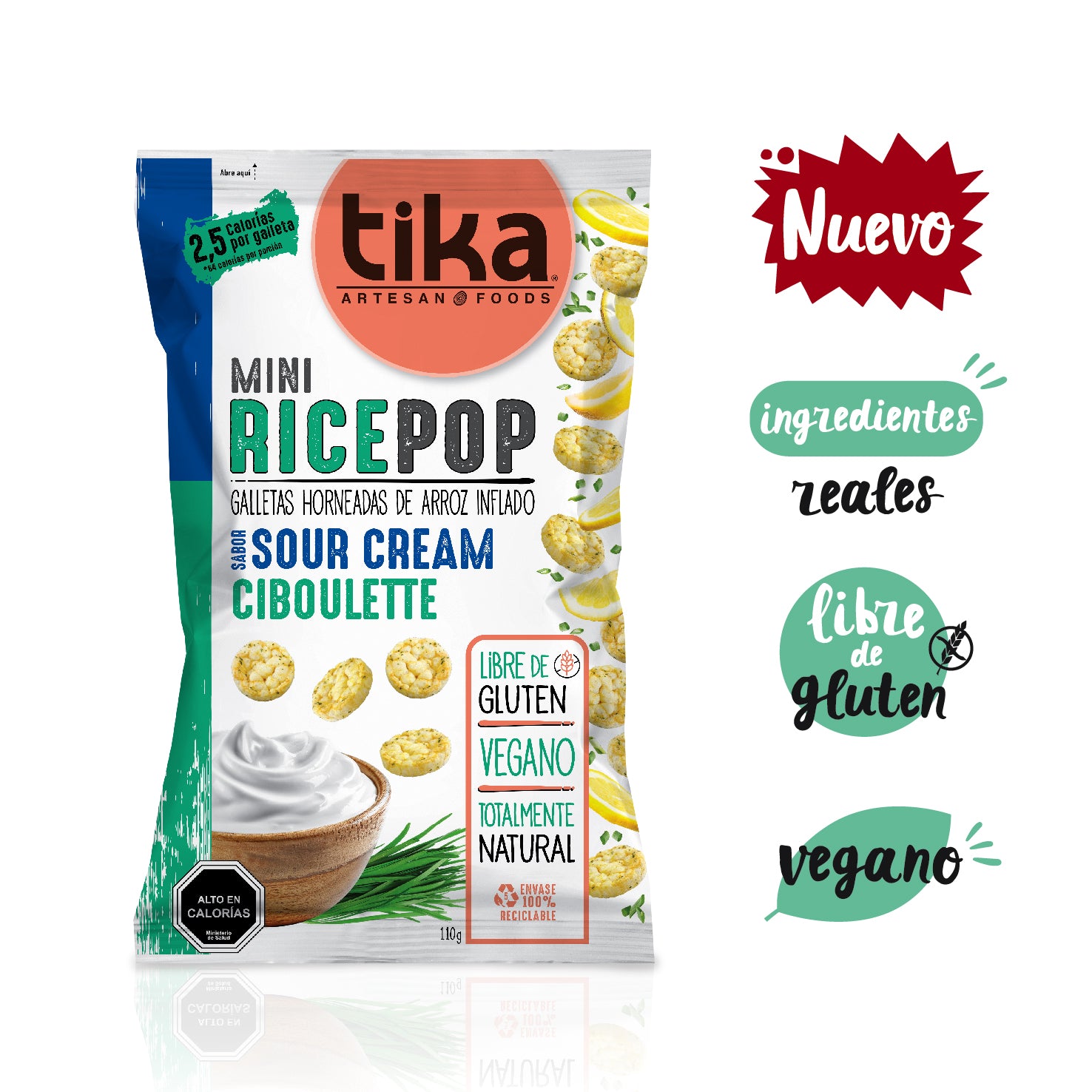 Tika Mini Rice Pop Sour Cream Ciboulette 110g