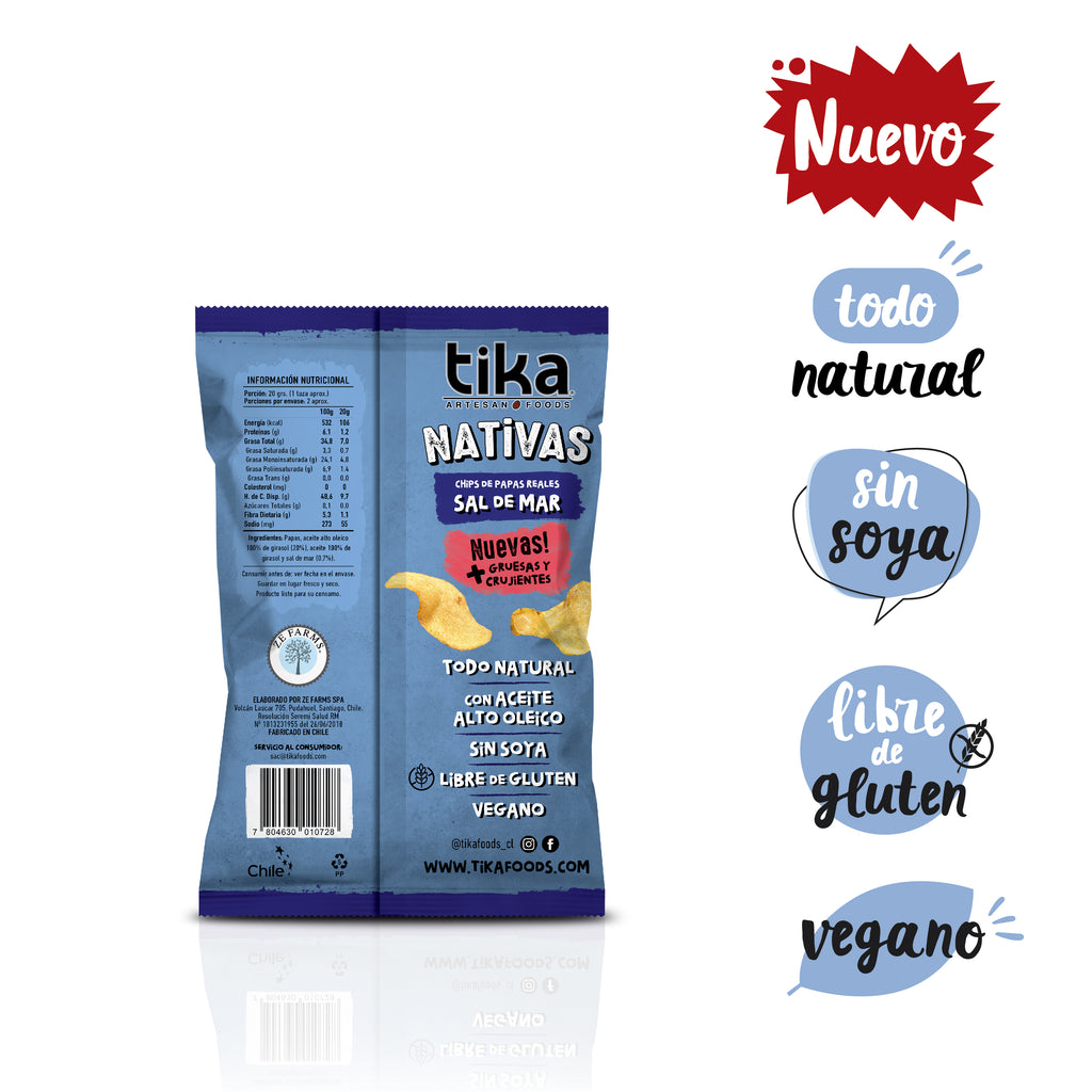 Pack 45u - Nativas Sal de Mar 35g - 15% OFF [Colaciones/Snacks]