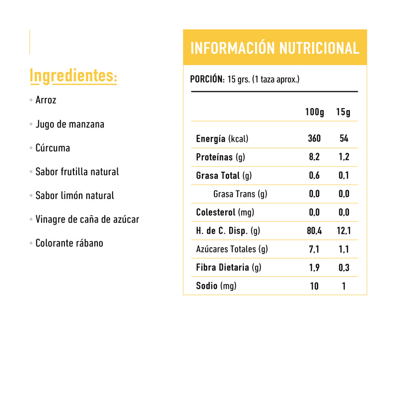 Tika Mini Rice Pop Limón Frutilla 15g